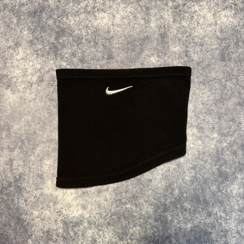 Nike Mens Fleece Neck Warmer Gaiter Black White Swoosh One Size